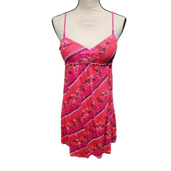 Y2K Energie Babydoll Floral Slip Dress Sz M Dark Bloomcore Fairy Grunge. - Picture 1 of 7